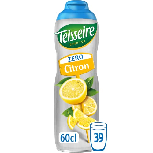 Teisseire Zuckerfrei, Sirup Zitrone für Erfrischungsgetränke, Cocktails, Flasche 60 cl von Teisseire