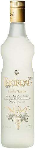 TEKIRDAG RAKISI GOLD – IN EICHENFÄSSERN GELAGERTER 100% IGER TRAUBEN-RAKI – 1x0,7l Raki mit 45% vol. - Hergestellt in der Türkei | 700 ml (6er Pack) von Tekirdag