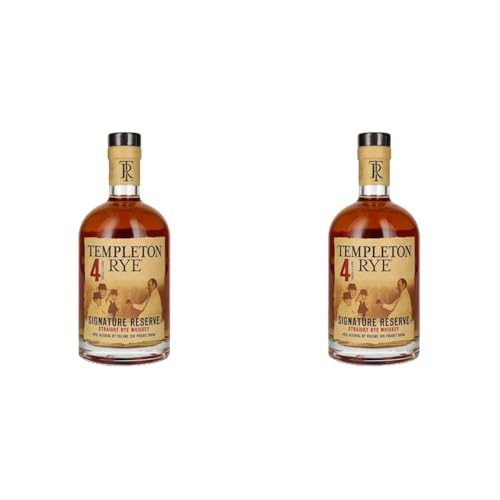 Templeton Rye I 4 Jahre alter Roggenwhiskey I In American Oak Flame Charred Fässern für mindestens 4 Jahre gereift I 40% Vol. I 700 ml (Packung mit 2) von Templeton