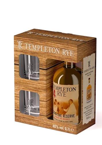 Templeton Rye Whiskey 4 Years 40% vol. 700ml mit 2 Gläsern von Templeton