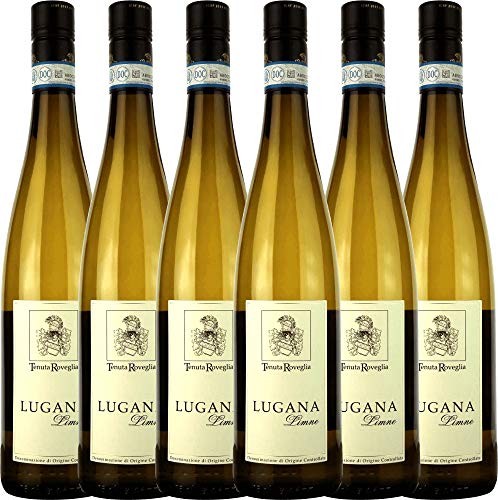 Limne Lugana DOC Tenuta Roveglia Weißwein 6 x 0,75l VINELLO - 6 x Weinpaket inkl. kostenlosem VINELLO.weinausgießer von Tenuta Roveglia