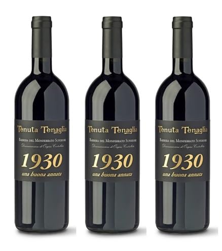 3x 0,75l - 2017er - Tenuta Tenaglia - "1930" - Barbera del Monferrato Superiore D.O.P. - Piemonte - Italien - Rotwein trocken von Tenuta Tenaglia