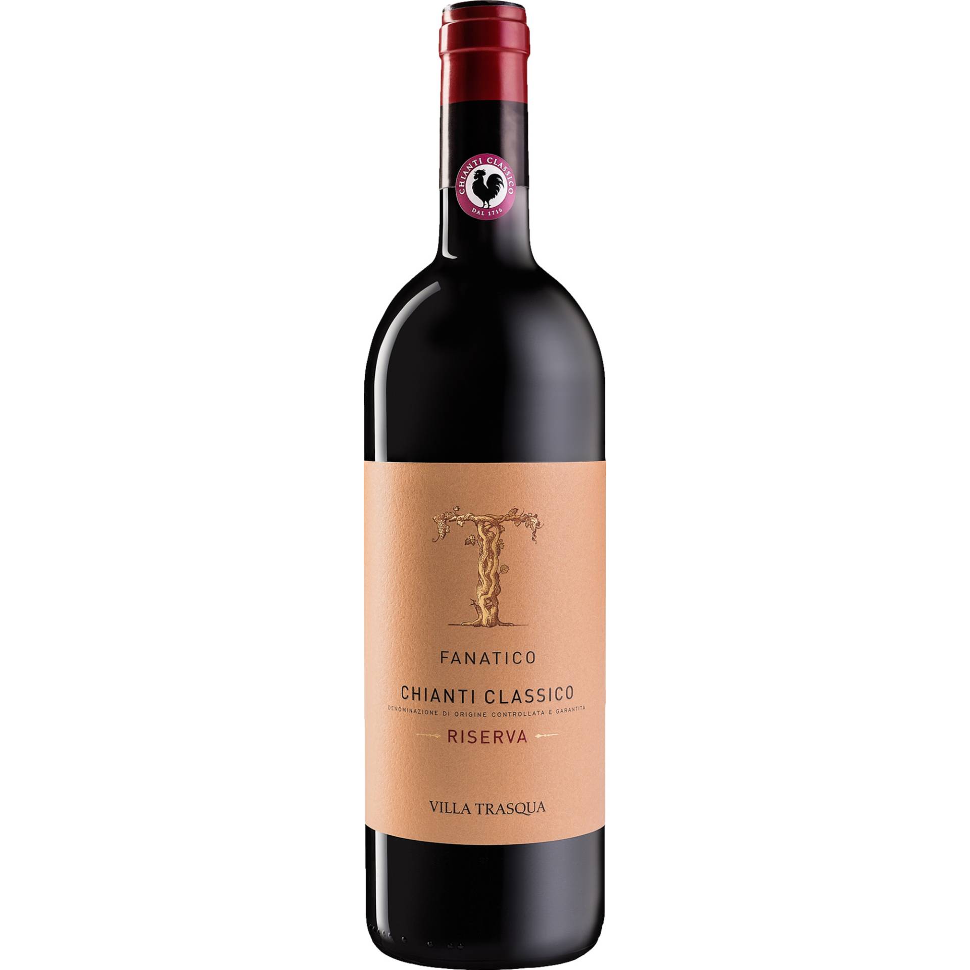 Fanatico Chianti Classico Riserva Bio, Chianti Classico DOCG, Toskana, 2017, Rotwein von Tenuta Villa Trasqua - Loc. Trasqua, 53011 Castellina in Chianti SI, Italien