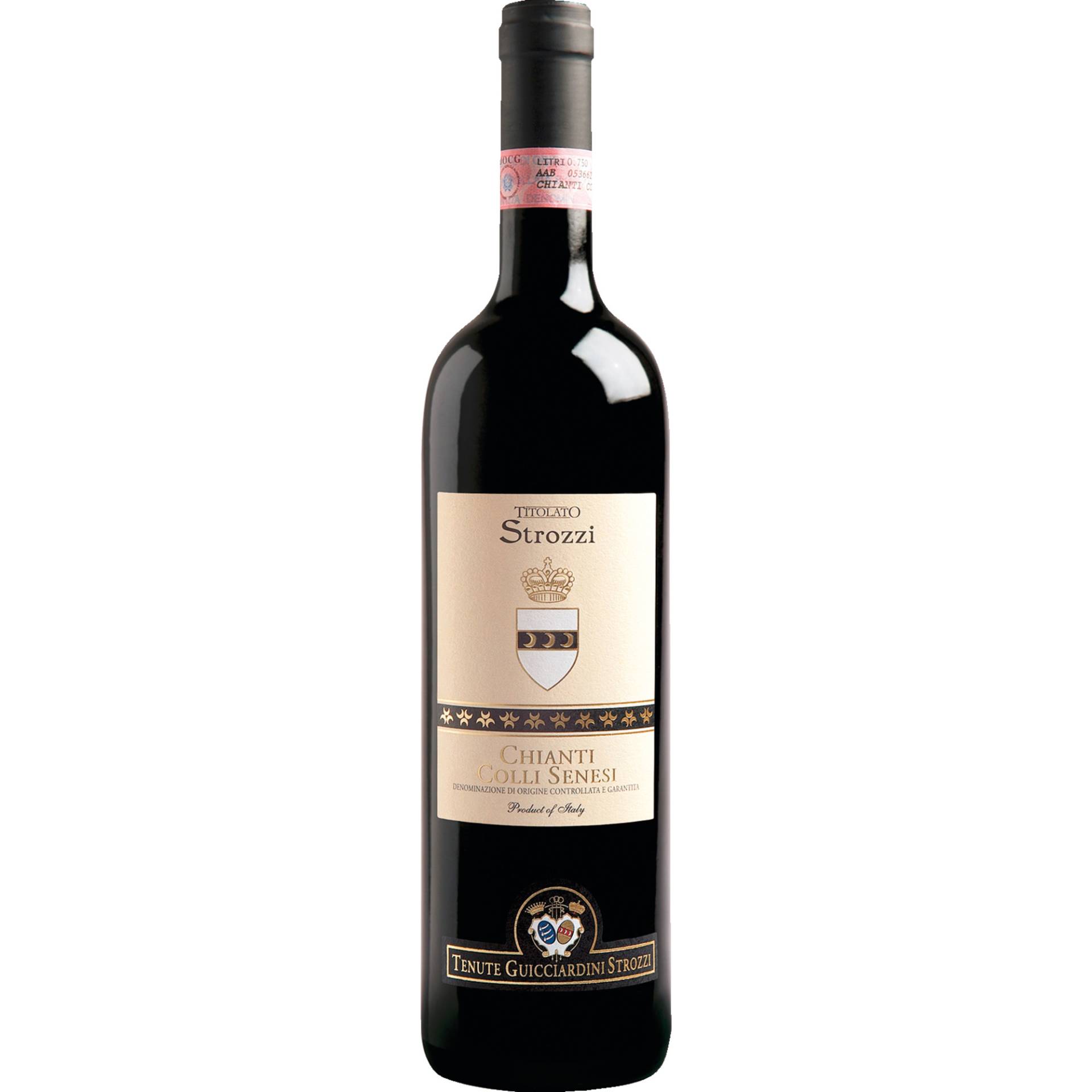 Titolato Strozzi Chianti Colli Senesi, Toskana DOCG, Toskana, 2023, Rotwein von Tenute Guicciardini Strozzi,53037,San Gimignano (Siena),Italien