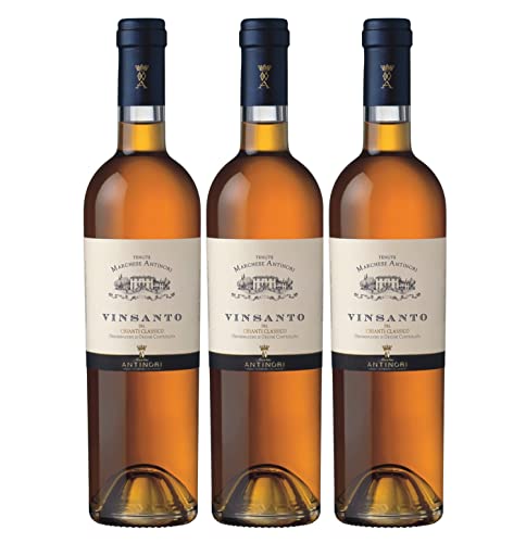 Tenute Marchese Antinori Vinsanto del Chianti Classico DOC Dessertwein Süß Toskana I Visando Paket (3 x 0,375l) von Tenute Marchese Antinori