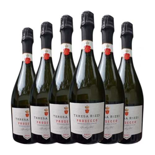 Teresa Rizzi Spumante Glera Brut Prosecco 75 cl Weißer Sekt (Karton mit 6 Flaschen von 75 cl) von Teresa Rizzi