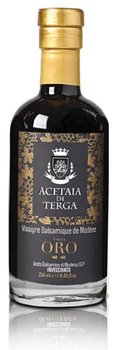 TERGA GASTRONOMIE VINAIGRE BALSAMIQUE CERTIFIE IGP DE MODENE ORO (12 ANS) - 250 ml Balsamico Essig ZERTIFIZIERT IGP VON MODENE ORO (12 JAHRE) Mindestalter 12 Jahre von Terga