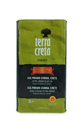 |Terra Creta || Award Winning || Kolymvari Estates || 100% Pure Greek Olive Oil || Cold Extracted || Protective Designation of Origin || 3Ltr - (101.6 fl.oz) Tin| von Terra Creta