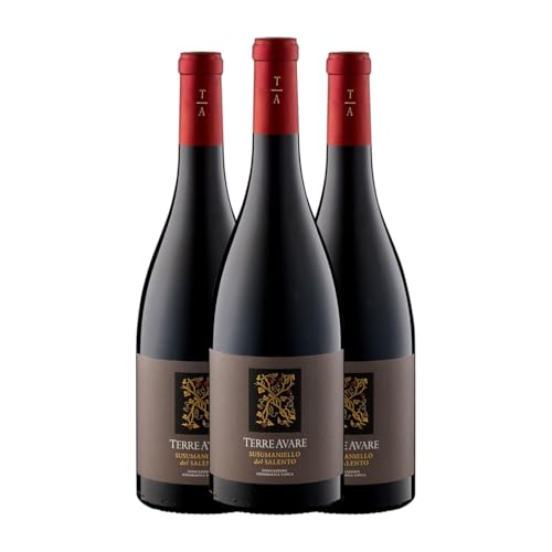 Terre Avare Susumaniello Salento 75 cl Rotwein (Karton mit 3 Flaschen von 75 cl) von Terre Avare