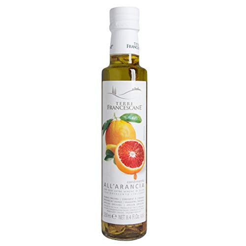 Terre Francescane - Orangen-Öl - Extra Natives Olivenöl mit Orangenschalen aromatisiert (1er Pack / 250 ml) von Terre Francescane