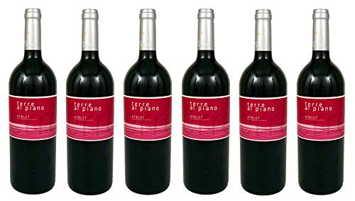 6x 1,0l - 2023er - Terre al Piano - Merlot - LITER - Veneto I.G.P. - Italien - Rotwein trocken von Terre al Piano