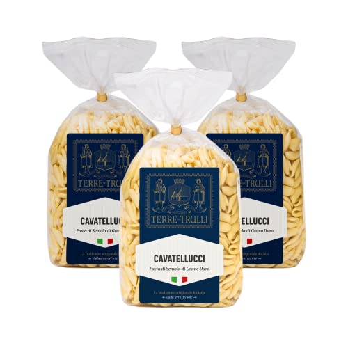 Terre Dei Trulli Cavatellucci - 3 Packungen à 500g | Traditionelle Handwerkliche Pasta aus 100% Italienischem Hartweizengrieß | Made in Italy von Terre dei Trulli