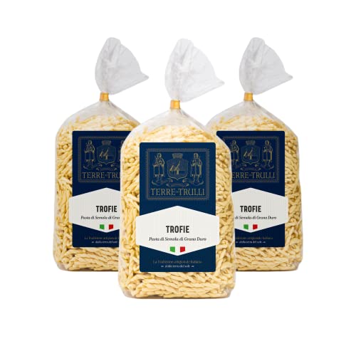 Terre Dei Trulli Trofie - 3 Packungen à 500g | Traditionelle Handwerkliche Pasta aus 100% Italienischem Hartweizengrieß | Made in Italy von Terre dei Trulli