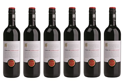 6x 0,75l - 2021er - Terre di Campo Sasso - Rosso Salento I.G.P. - Apulien - Italien - Rotwein trocken von Terre di Campo Sasso