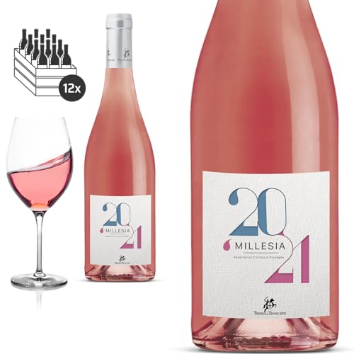 12er Karton 2021 Collioure Rosé Millesia von Terres des Templiers - Roséwein von Terres des Templiers