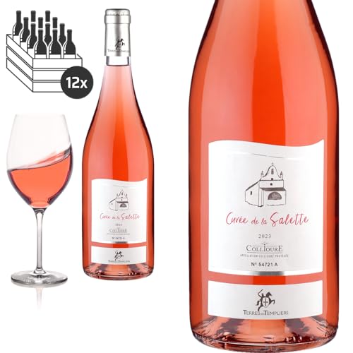 12er Karton 2023 Collioure Rosé Cuvée de la SALETTE von Terres des Templiers - Roséwein von Terres des Templiers