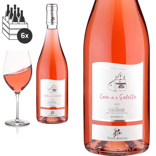 6er Karton 2023 Collioure Rosé Cuvée de la SALETTE von Terres des Templiers - Roséwein von Terres des Templiers