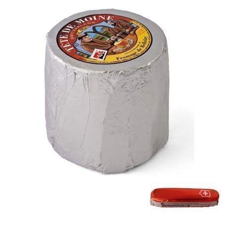 Tete de Moine AOC Switzerland Mönchskopfkäse Classic 850g ganzer Laib für Girolle+Schokoladentaschenmesser von Tete de Moine Fromage de Bellelay