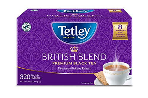 British Blend Premium Black Tea, 320 Tea Bags, Rainforest Alliance Certified von Tetley