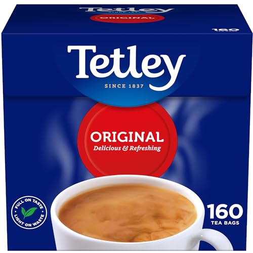 Tetley Schwarzer Tee, Original, 160 runde Teebeutel von Tetley