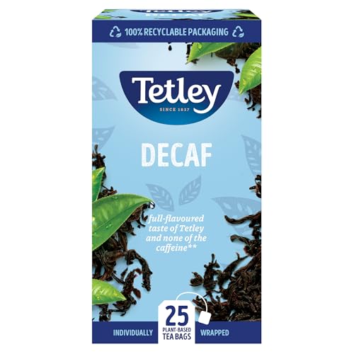 Tetley Tea Bags Decaffeinated Drawstring in Envelope Ref 1285 [Pack 25] von Tetley