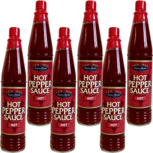 Santa Maria Hot Pepper Sauce Hot (6 Flaschen a 85 ml) von Tex Mex