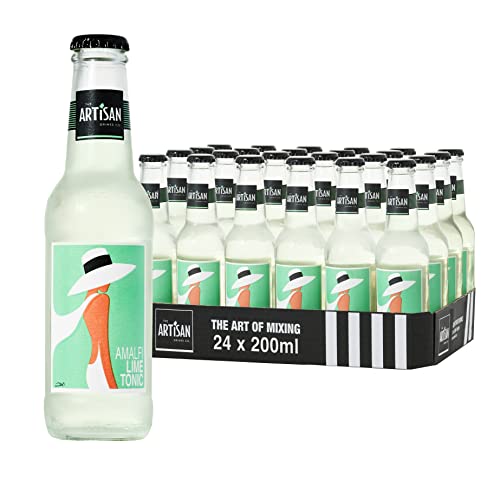 Amalfi Lime Tonic Water von The Artisan Drinks Company – 200 ml x 24 Tonic Wasserflaschen – Natürliche Inhaltsstoffe – Frische Limette mit Zitronenverbene & Rosmarin – Ein inspiriertes Tonic Water für von The Artisan Drinks Company