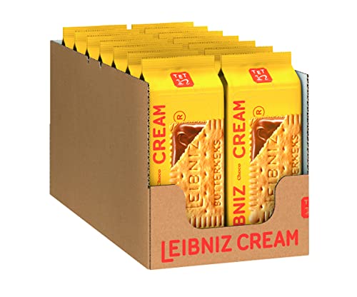 LEIBNIZ Cream Choco, 14er Pack, knusprige Butterkekse mit zarter Schokoladencreme, Großpackung als Vorrat oder zum Verkauf (14 x 228 g) von The Bahlsen Family