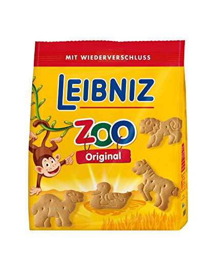 Leibniz ZOO, 12er Pack — Mini-Butterkekse in der Großpackung —Butter-Gebäck für Kinder — Kinderkekse in der Vorrats-Box (12 x 125 g) — Tier Kekse zum Spielen von The Bahlsen Family