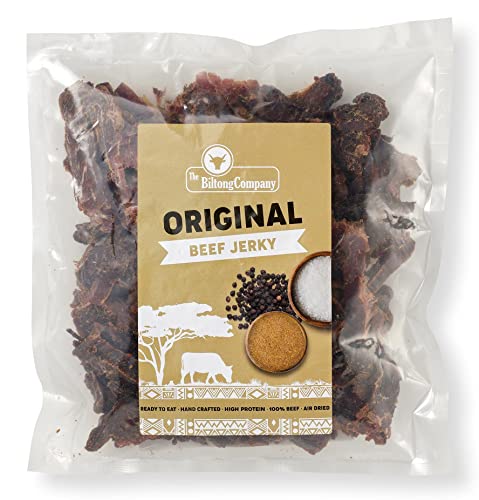 Biltong Original Beef Jerky – Keto-freundiger, proteinreicher Snack aus magerem Topside-Rindfleisch – Natürlich gewürzt & fettarm – Perfekter Snack für unterwegs – 500g von The Biltong Company