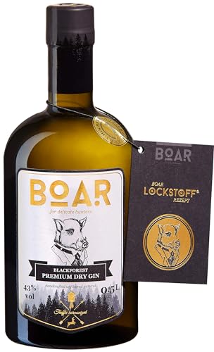 Boar Blackforest Premium Dry Gin | Höchstprämierter Gin der Welt | Kleine Schwarzwälder Brennerei seit 1844 | Wacholder-, Lavendel- & Zitrustöne | 43% Vol. | 500ml von BOAR Gin