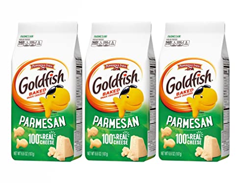 The Bramble Bay Pepperidge Farm Goldfish Snack-Knallbonbons mit Parmesan-Geschmack, gebacken mit echtem Käse, 3 x 187 g von The Bramble Bay