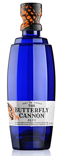 Butterfly Cannon Tequila Blue 40% Vol - 100% Blue Agave Tequila mit Kaktusfeige und Clementine zum mixen mit Tonic 1x 500ml Glasflasche von Butterfly Cannon