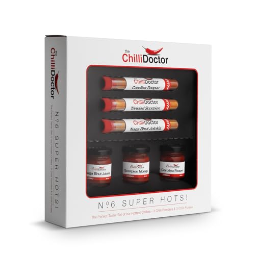 The Chilli Doctor® Super Hots! Extrem Scharfes Chili-Paket Chilipulver und Püree | Ideales Geschenkset für Männer und Chili-Fans, Perfekt für Griller und Liebhaber Scharfer Gewürze von The Chilli Doctor