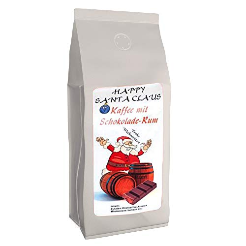 Aromakaffee - Aromatisierter Kaffee - Happy Santa Claus Schoko-Rum - Gemahlen 500g - Spitzenkaffee - Schonend Und Frisch In Eigener Rösterei Geröstet von C&T