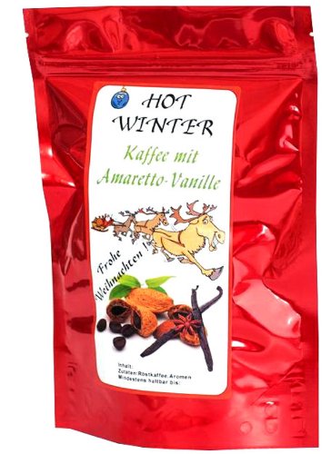 Aromakaffee - Aromatisierter Kaffee - Hot Winter Amaretto-Vanille - Gemahlen 500g - Spitzenkaffee - Schonend Und Frisch In Eigener Rösterei Geröstet von C&T