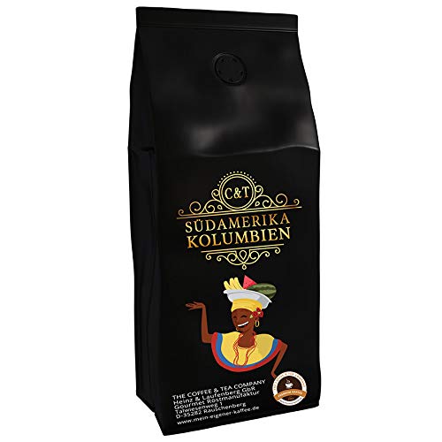 Kaffeespezialität Aus Südamerika - Kolumbien, Dem Kaffee-Dreieck Der Aromen (Ganze Bohne,1000 Gramm) - Länderkaffee - Spitzenkaffee - Säurearm - Schonend Und Frisch Geröstet von C&T