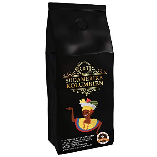 Kaffeespezialität Aus Südamerika - Kolumbien, Dem Kaffee-Dreieck Der Aromen (Ganze Bohne,500 Gramm) - Länderkaffee - Spitzenkaffee - Säurearm - Schonend Und Frisch Geröstet von C&T