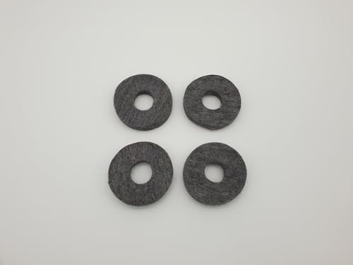 The Felt Store Filzringe 4er Set aus Wollfilz in grau, Außendurchmesser 65mm, Innendurchmesser 25 mm, 10 mm dick,kerzen tropfenfänger, tropfenfänger für kommunionkerze, tropfenfänger wein von The Felt Store