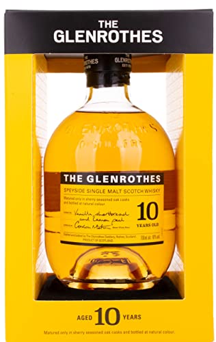 The Glenrothes 10 Jahre Speyside Single Malt Scotch Whisky, mit Geschenkverpackung, Vanille und Buttergebäck-Aromen, 40% Vol, 1 x 0,7l von The Glenrothes