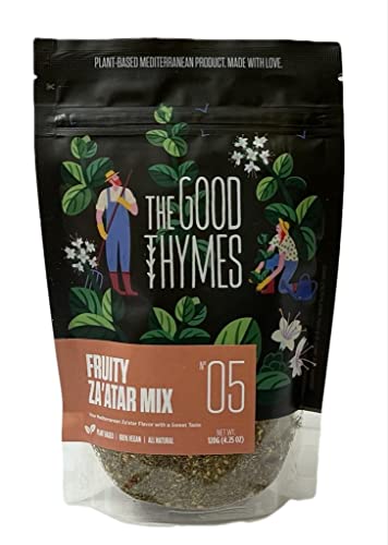 Zaatar The Good Thymes® Zatar | Zahtar | Za’atar Fruity Zaatar Mix 120Gr : Original orientalisches mediterranes Gewürz Gewürze | 100% Natürlich | 100% Vegan | ohne Konservierungsstoffe von The Good Thymes