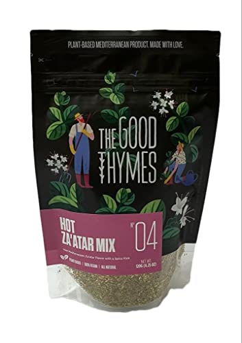 Zaatar The Good Thymes® Zatar | Zahtar | Za’atar Hot Zaatar Mix 120Gr : Original orientalisches mediterranes Gewürz Gewürze | 100% Natürlich | 100% Vegan | ohne Konservierungsstoffe von The Good Thymes