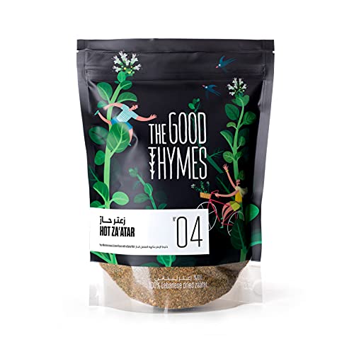 Zaatar The Good Thymes® Zatar | Zahtar | Za’atar Hot Zaatar Mix: Original orientalisches mediterranes Gewürz | 100% Natürlich | 100% Vegan | ohne Konservierungsstoffe von The Good Thymes