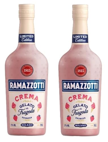 2 Flaschen Ramazzotti Crema Gelato Fragola a 0,7 Liter 17% vol. Erdbeer Sahne Likör + Space Keks gratis a 45 g von Onlineshop Bormann von The Great Canadian Tea