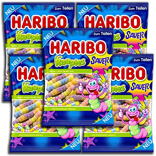 5 er Pack Haribo Raupies sauer 5 x 160g von The Great Canadian Tea