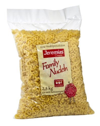 Jeremias Hörnchen, Family Frischei-Nudeln, 1er Pack (1 x 2.5 kg Beutel) von Wnaldc