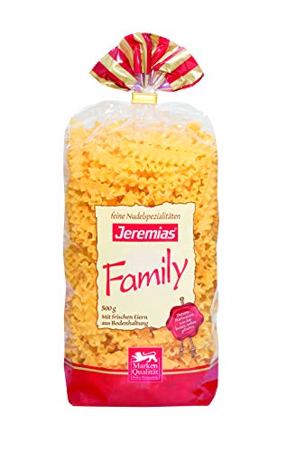 Jeremias Wellenband, Family Frischei-Nudeln, 4er Pack (4 x 500 g Beutel) von Jeremias