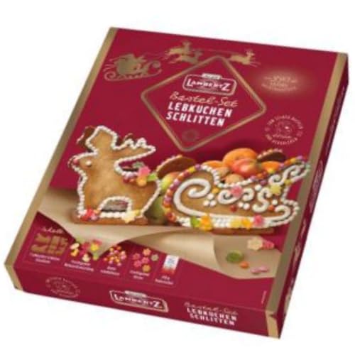 Lambertz Lebkuchen Renntier Schlitten zum selberbauen 828g von The Great Canadian Tea