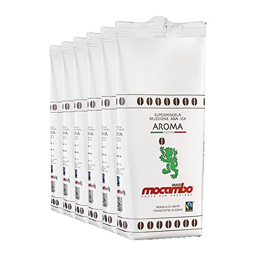 Mocambo Aroma Selecione Arabica, Fairtrade 1000g, ganze Bohne, 6er Pack von The Great Canadian Tea