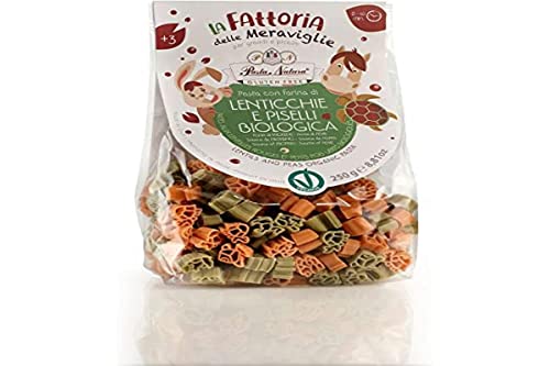 Pasta Natura, Bio Nudeln KIDS, Linsen und Erbsen Nudeln, Animali Bio, glutenfrei, vegan, aus Italien, 250 g von The Great Canadian Tea